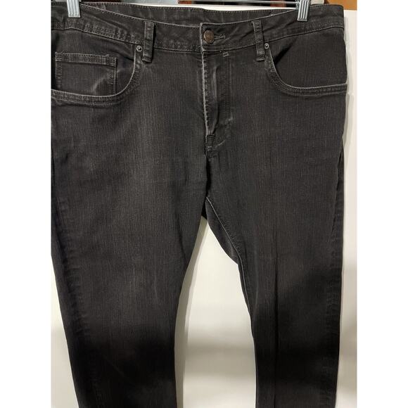 Buffalo David Bitton MAX X Strech Black Jeans Slim Fit Casual Goth Mens 36x32 - Picture 2 of 11